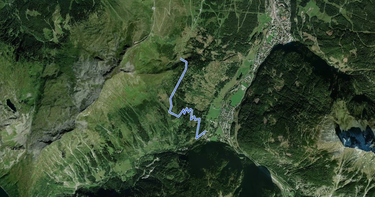 Маршрут AV Weg 129 (Böcksteiner Höhenweg) на спутниковом снимке