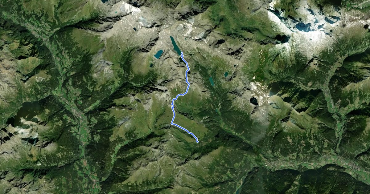 Маршрут AV Weg 147 (Sadnig-Höhenweg) на спутниковом снимке