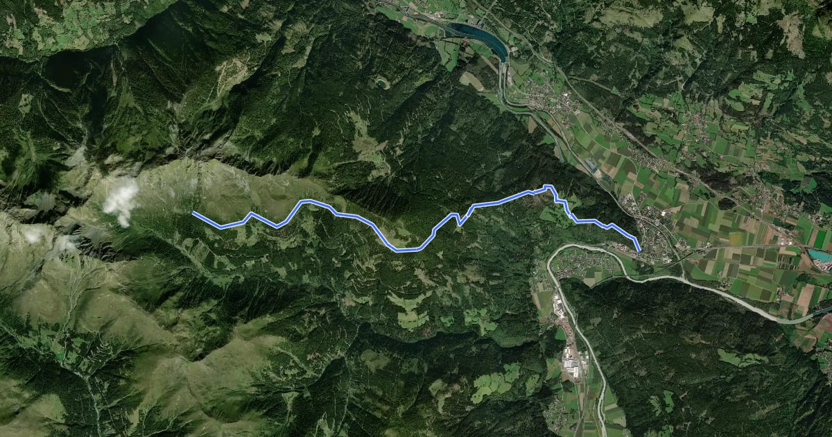 Маршрут AV Weg 344 (Sachsenweg) на спутниковом снимке