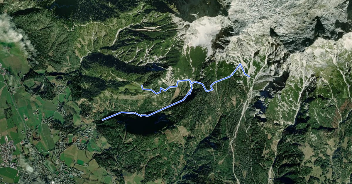 Маршрут AV Weg 412b на спутниковом снимке