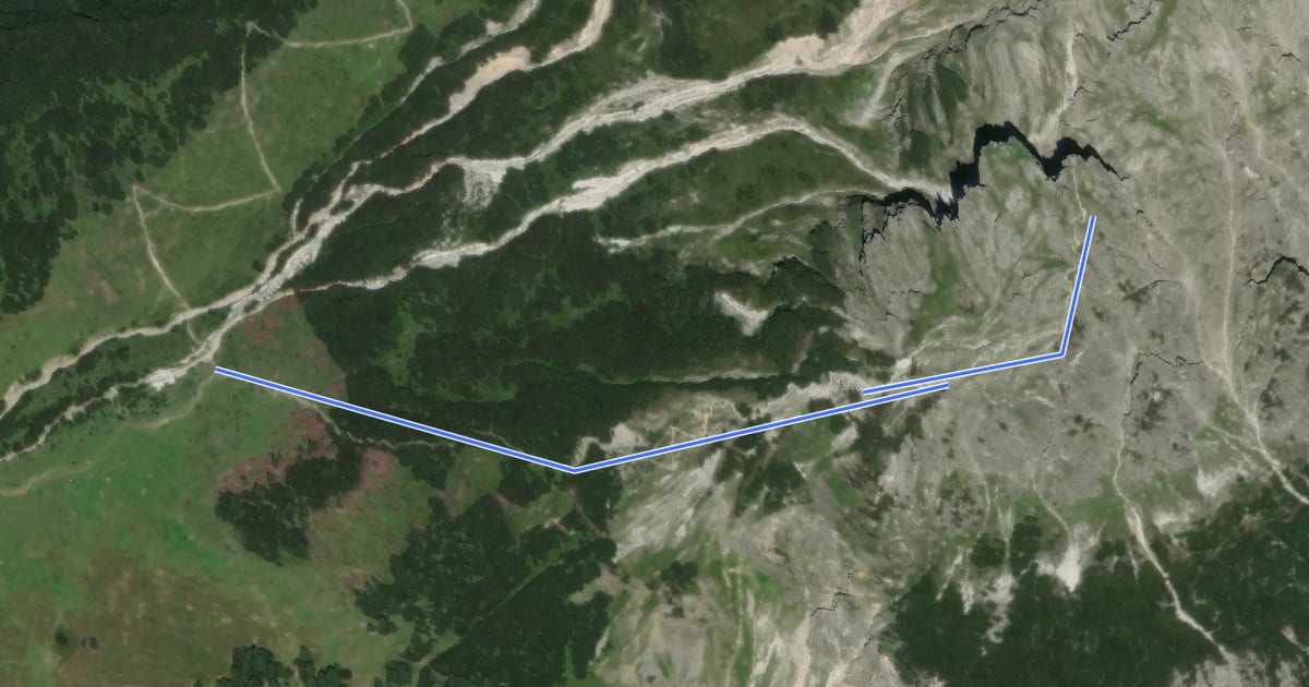Маршрут AV Weg 437 (Taghaube) на спутниковом снимке