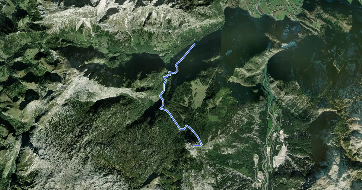Маршрут AV Weg 455 (Oberschlumsee–Tristkopf) на спутниковом снимке