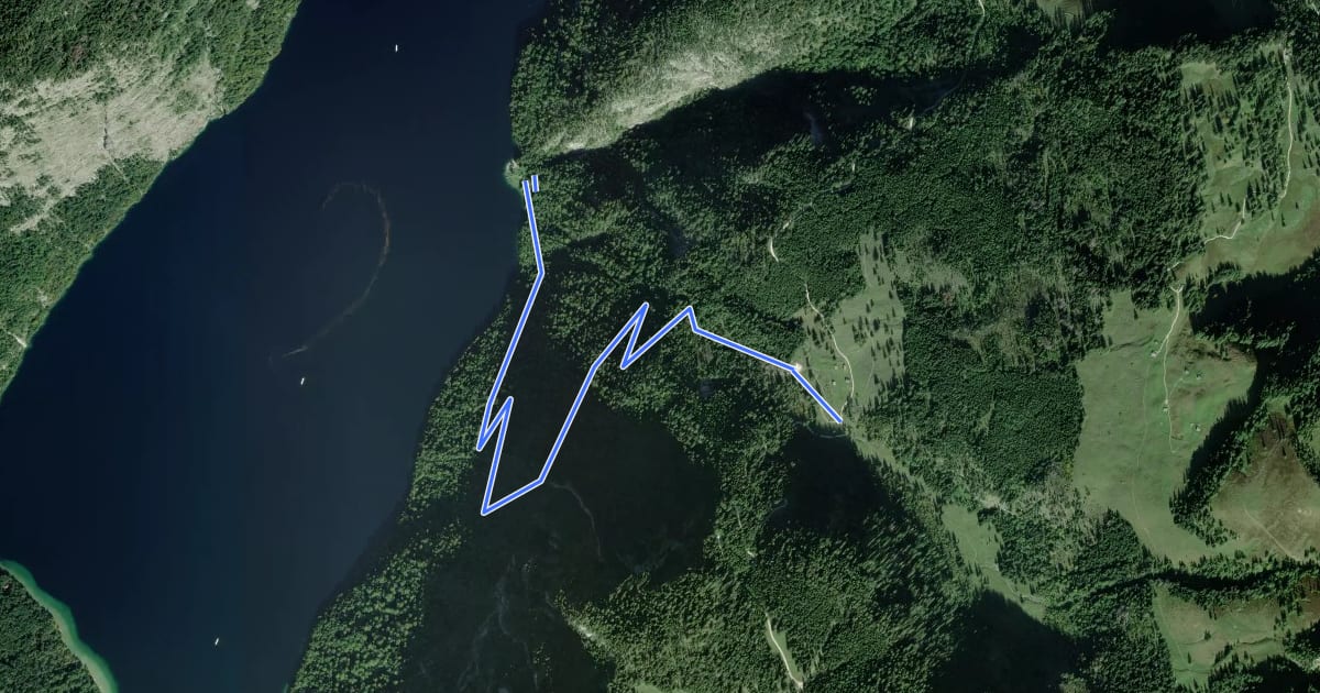 Маршрут AV Weg 494 (Kessel - Gotzentalalm) на спутниковом снимке