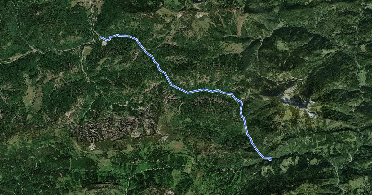 Маршрут AV-Weg 616 на спутниковом снимке