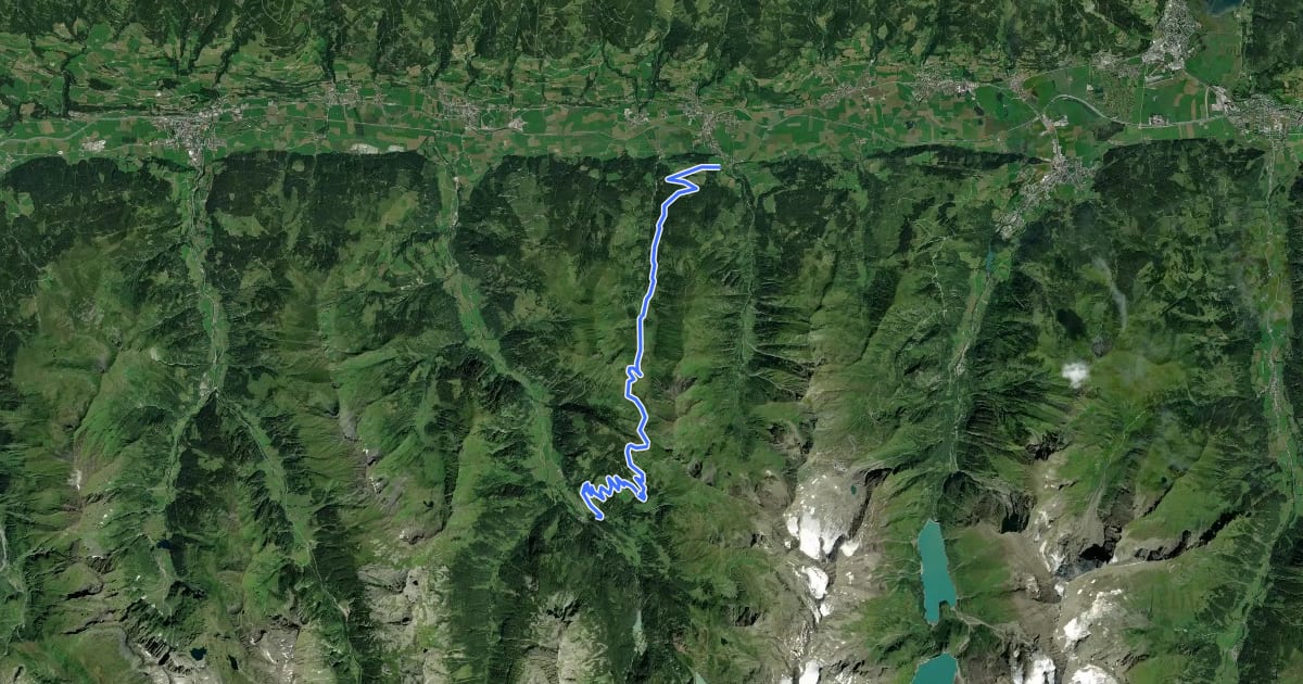Маршрут AV Weg 720 (Einödalm-Neuschmiedalm-Breiteck) на спутниковом снимке
