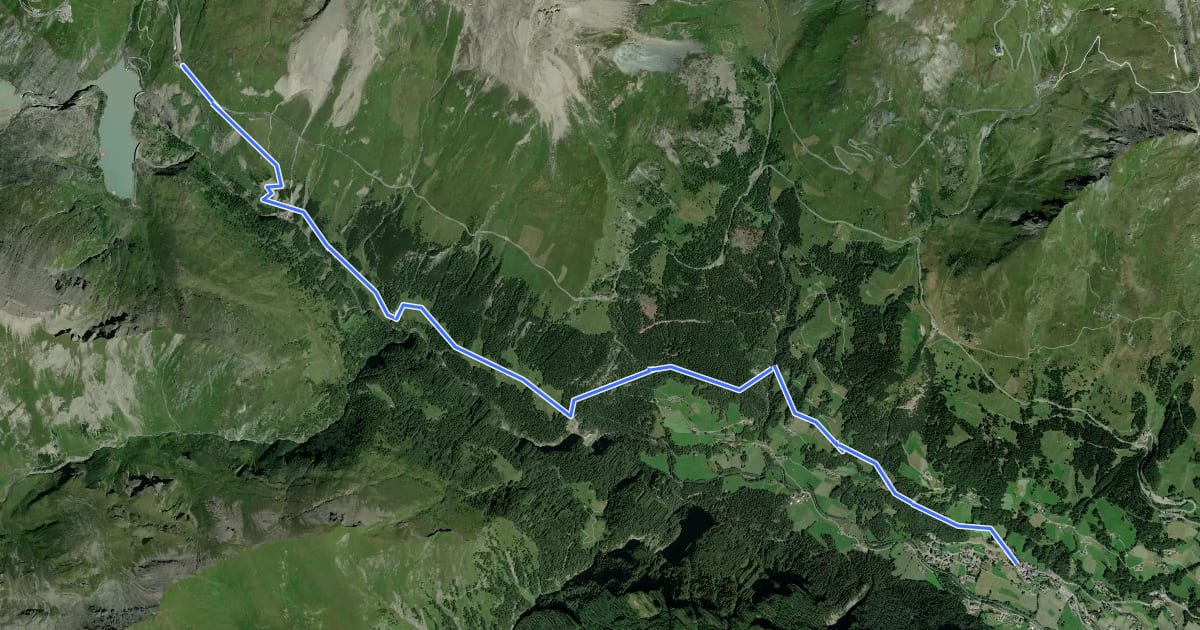 Маршрут AV Weg 743 на спутниковом снимке