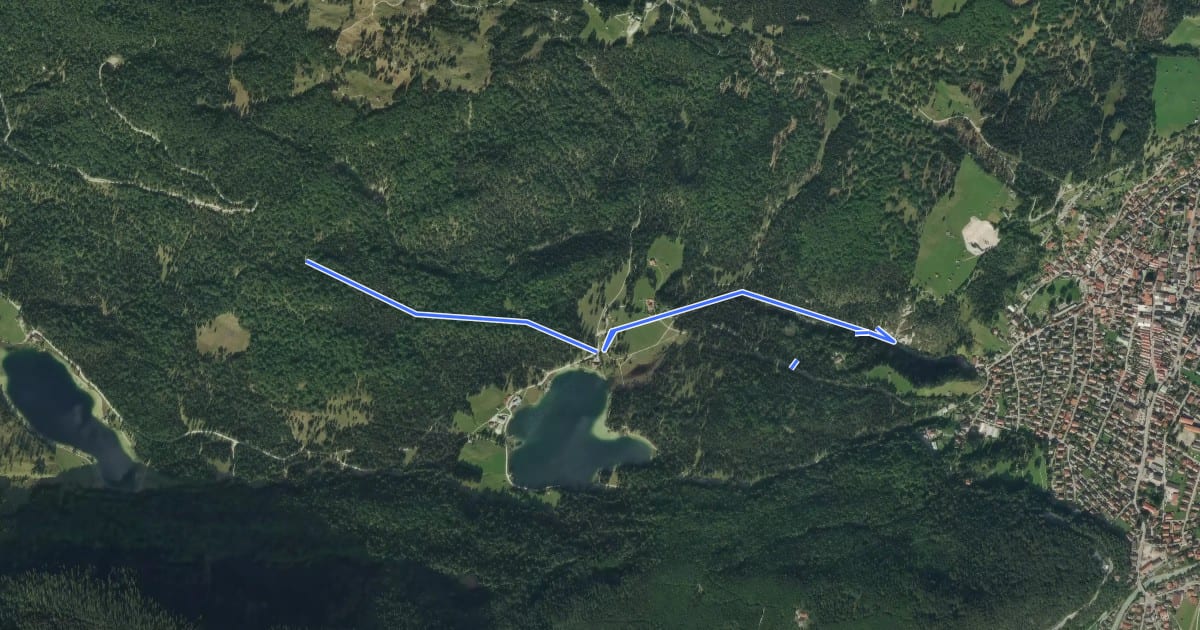 Маршрут AV Weg 826 (blau) на спутниковом снимке
