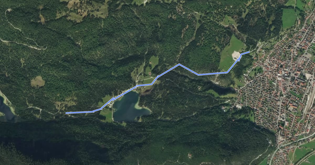 Маршрут AV Weg 828 (grün) на спутниковом снимке