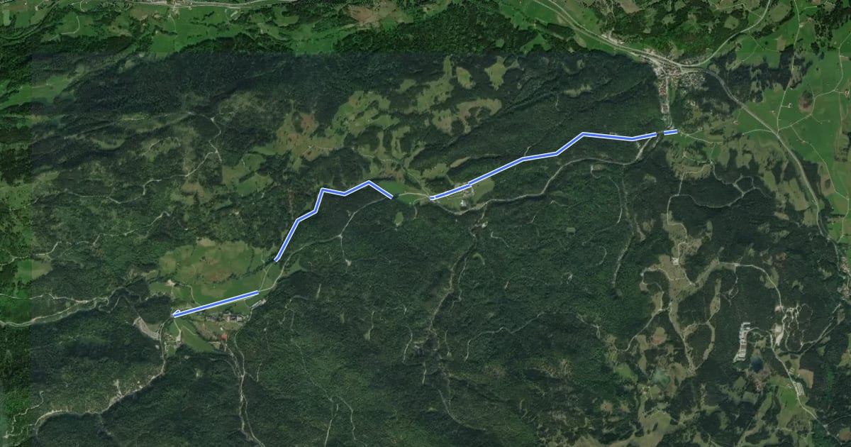 Маршрут AV Weg 843 на спутниковом снимке