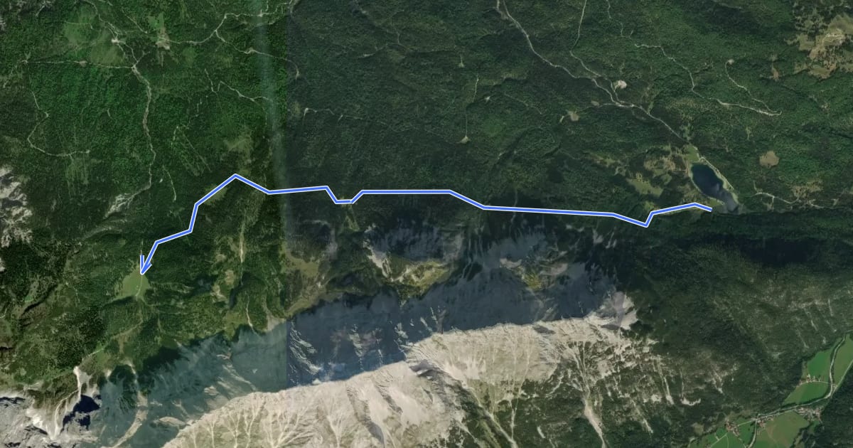 Маршрут AV Weg 874 (Schützensteig) на спутниковом снимке