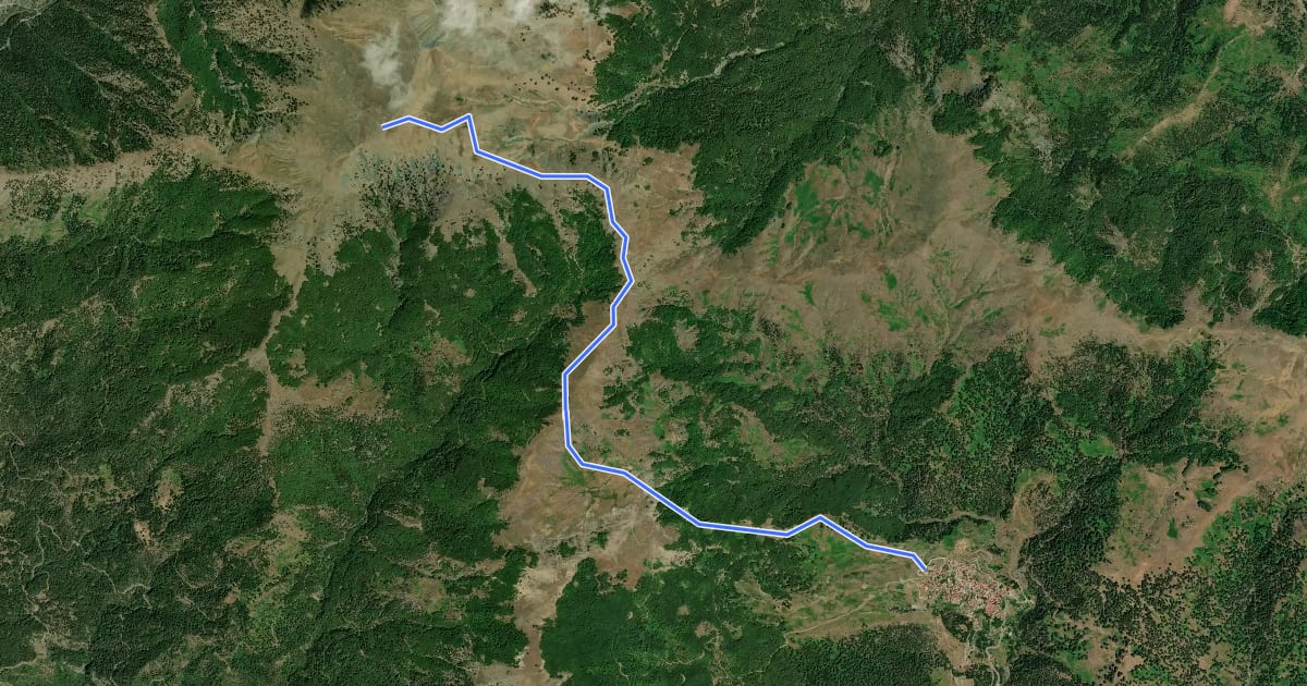 Маршрут Avdella Vasilitsa Trail на спутниковом снимке