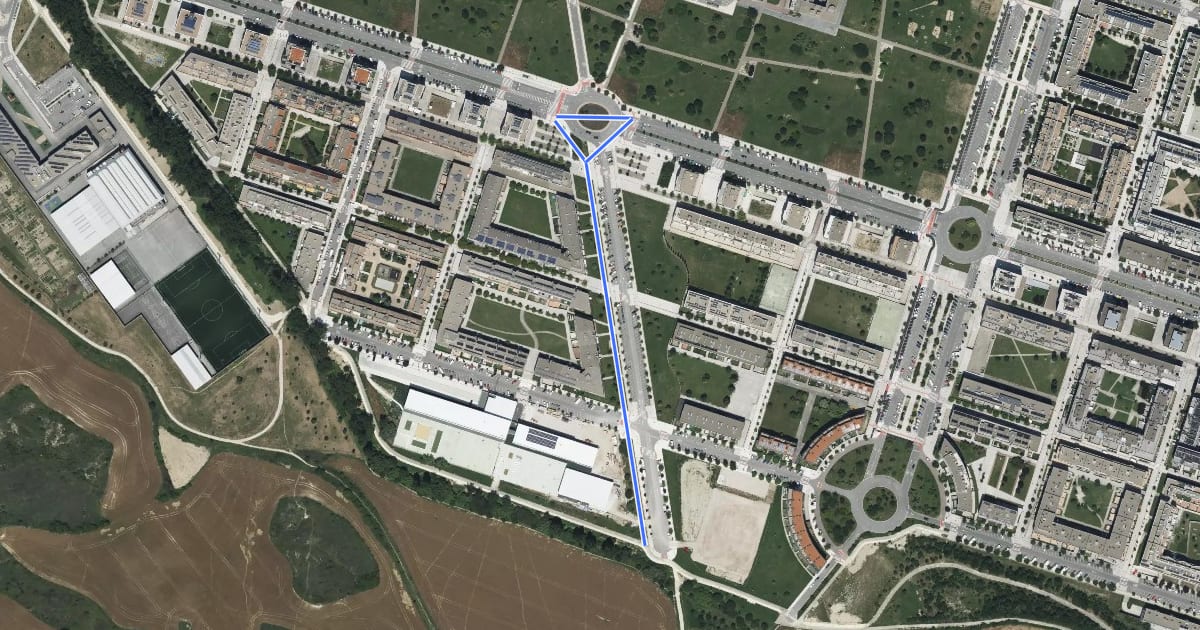 Маршрут Avenida de España на спутниковом снимке