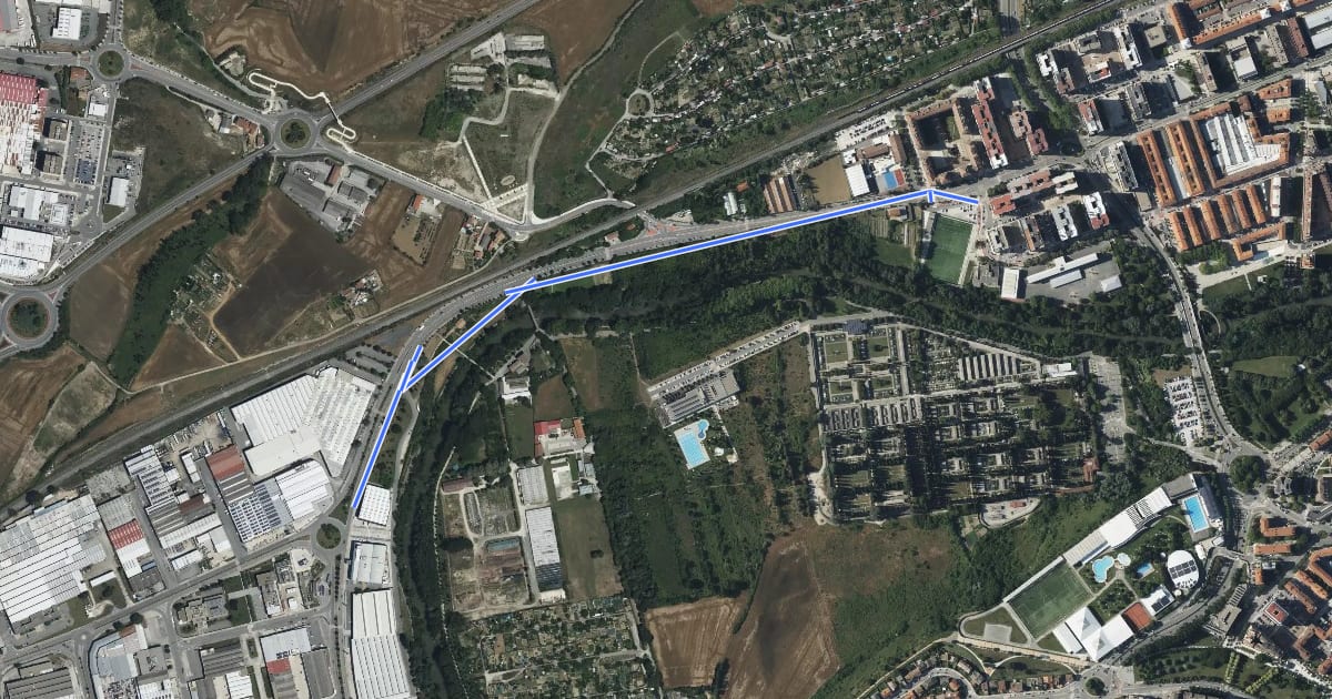 Маршрут Avenida de San Jorge на спутниковом снимке