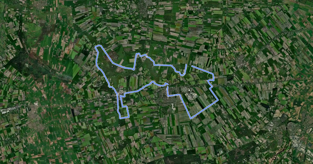 Маршрут Avereest route на спутниковом снимке