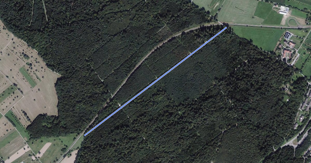 Маршрут AVG-Brücke - AVG Übergang Hinterwald на спутниковом снимке