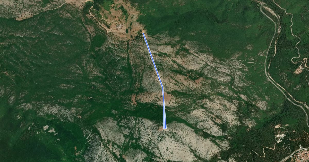 Маршрут Avgo Pineas Makario Trail на спутниковом снимке