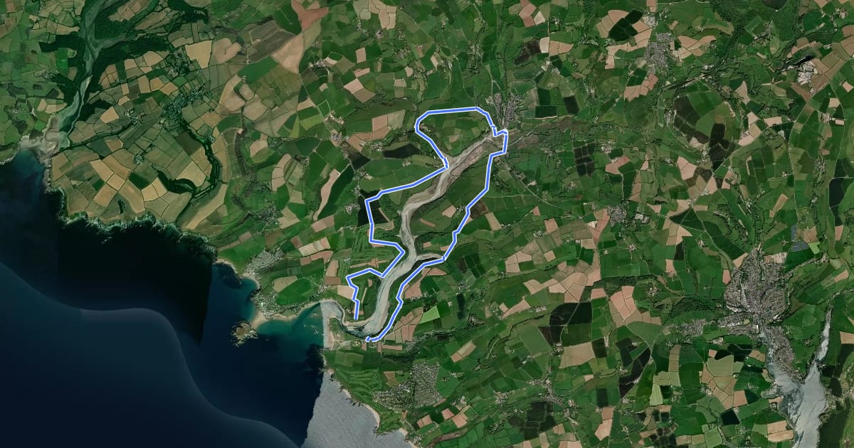 Маршрут Avon Estuary Walk на спутниковом снимке