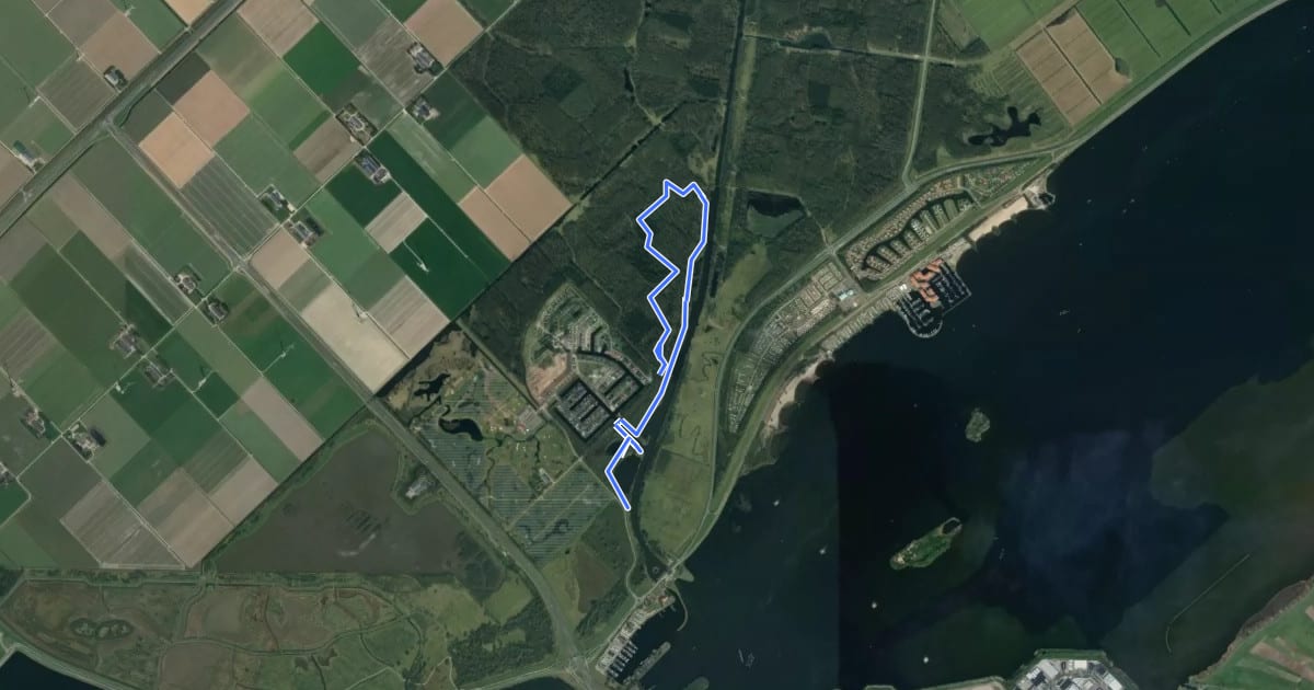 Маршрут Avonturenroute Harderbos на спутниковом снимке