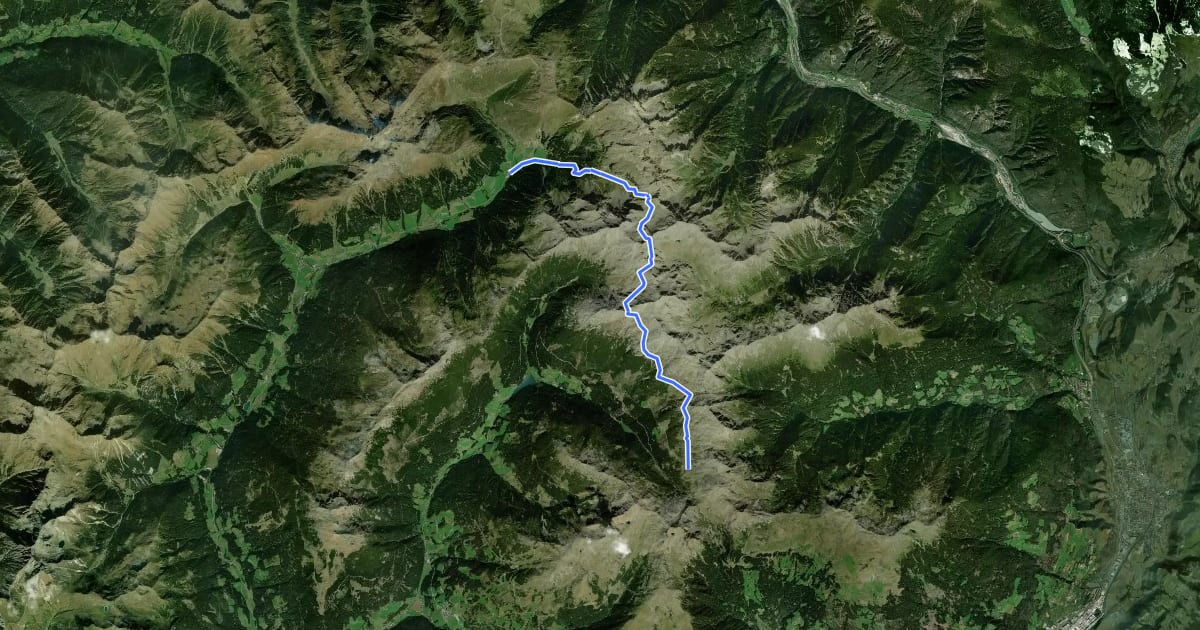 Маршрут AVS 13 - Asten - Hörtlahner Scharte - Marburger Hütte (Flaggerschartenhütte) - Tellerjoch - (Fortschellscharte) на спутниковом снимке