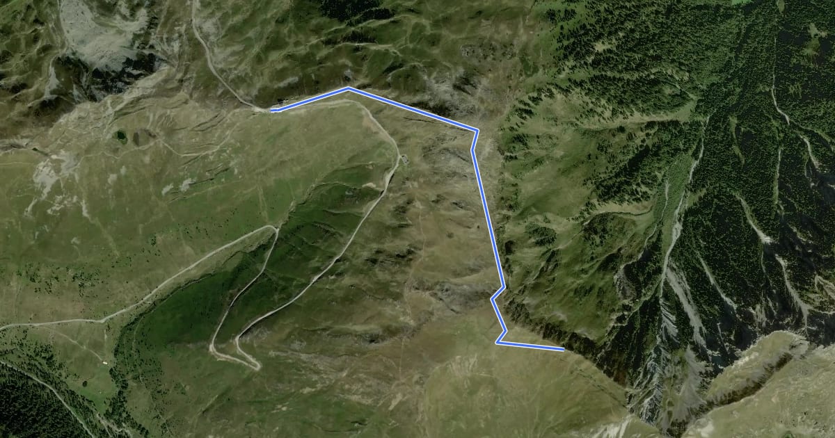 Маршрут AVS 14B - Penser Joch - Astenberg на спутниковом снимке