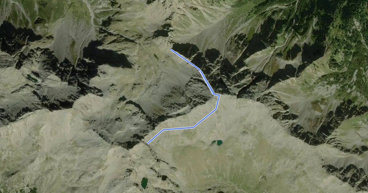 Маршрут AVS 15A - Traminer Scharte - Tagewaldhorn - AVS13 на спутниковом снимке