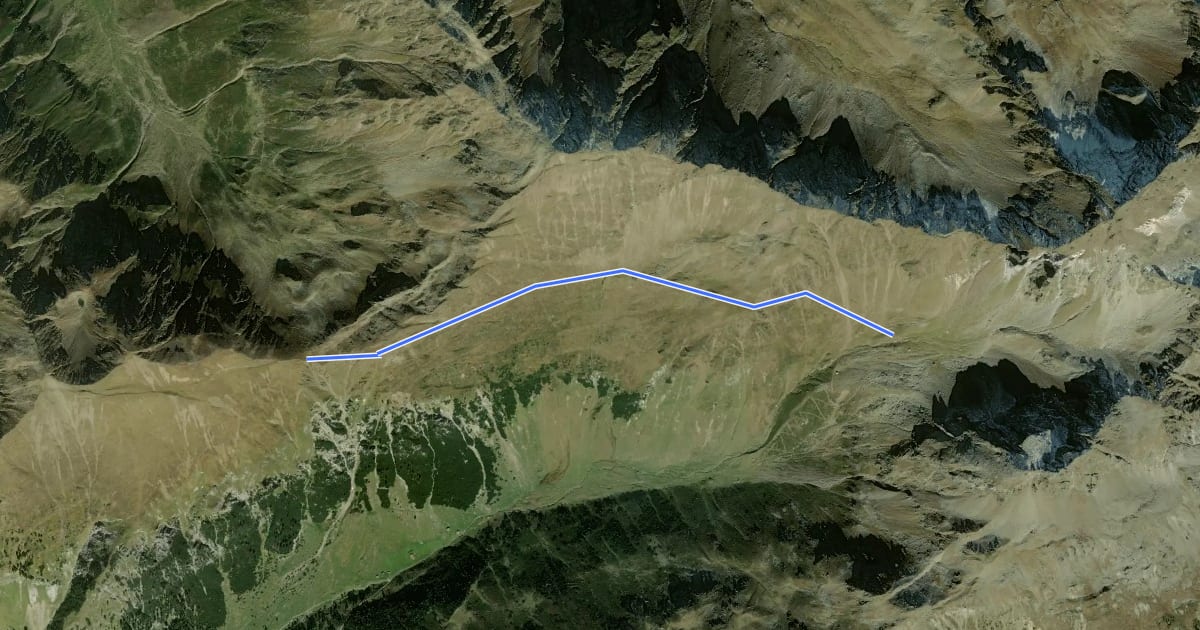 Маршрут AVS 8A - Wannser Joch на спутниковом снимке