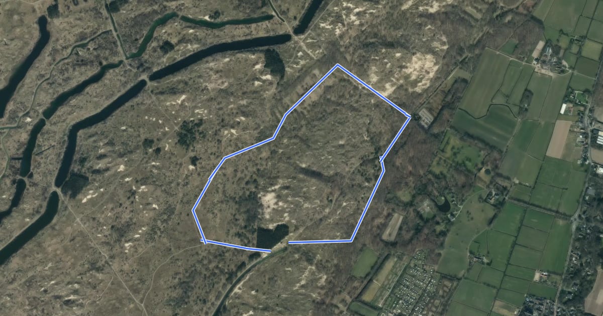Маршрут AWD-Pannenland-Rood на спутниковом снимке