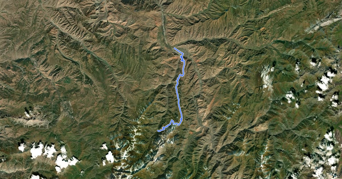 Маршрут Ayry-Bel Pass на спутниковом снимке