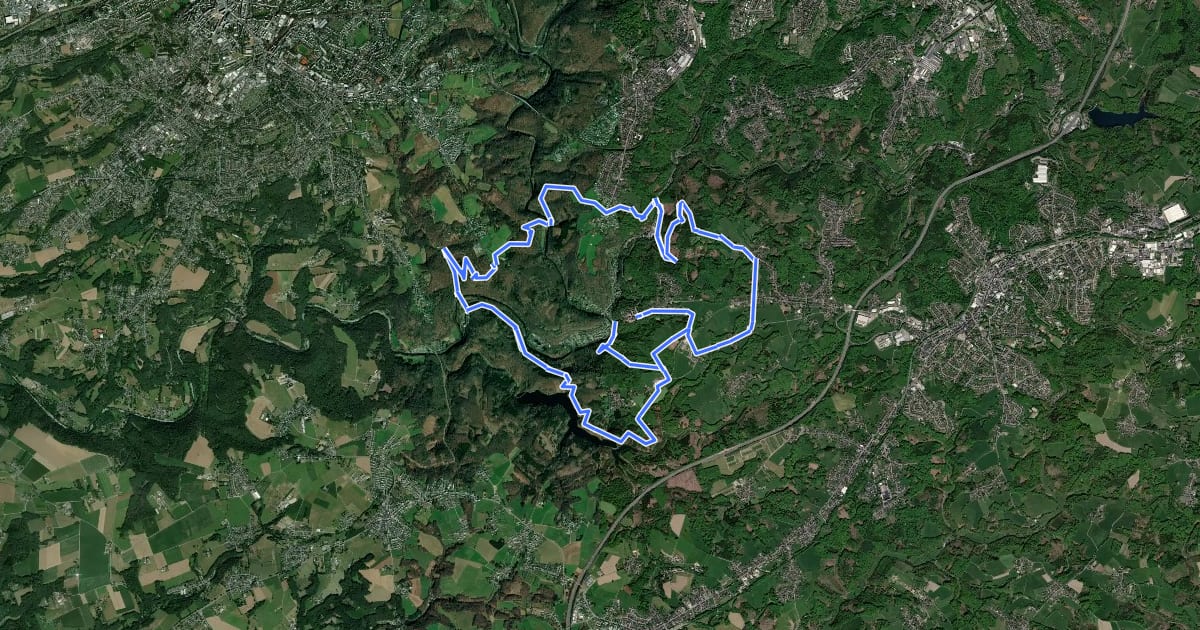 Маршрут (B) Brezelweg (Rund um Burg) на спутниковом снимке