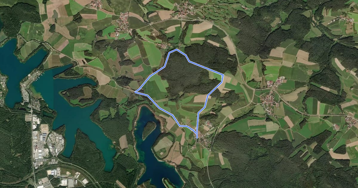 Маршрут Büchelbergweg на спутниковом снимке