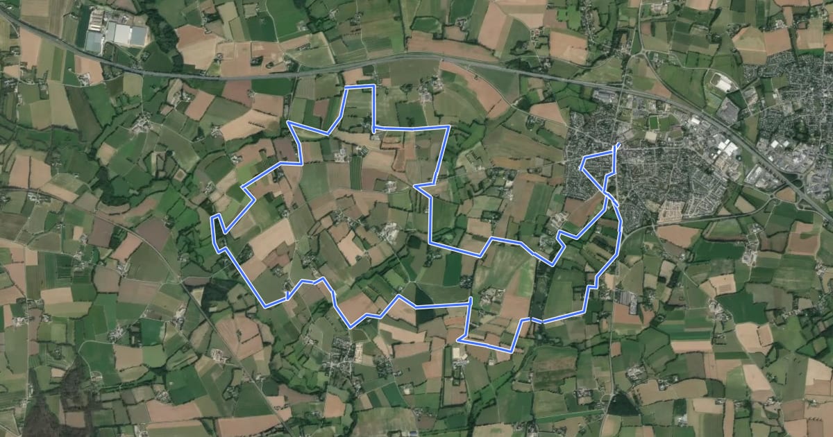 Маршрут Bédée - circuit des 3 Rivières на спутниковом снимке