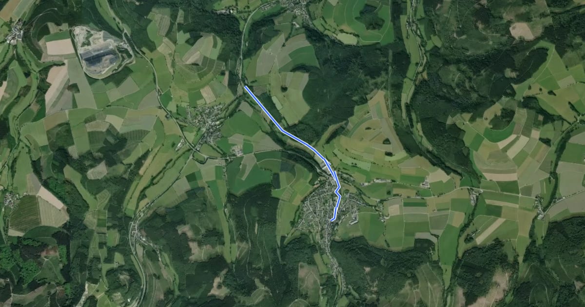 Маршрут Bödefeld Rundweg S1 на спутниковом снимке