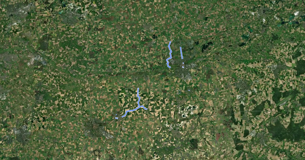 Маршрут Bäder Route (Radio Hellweg) на спутниковом снимке