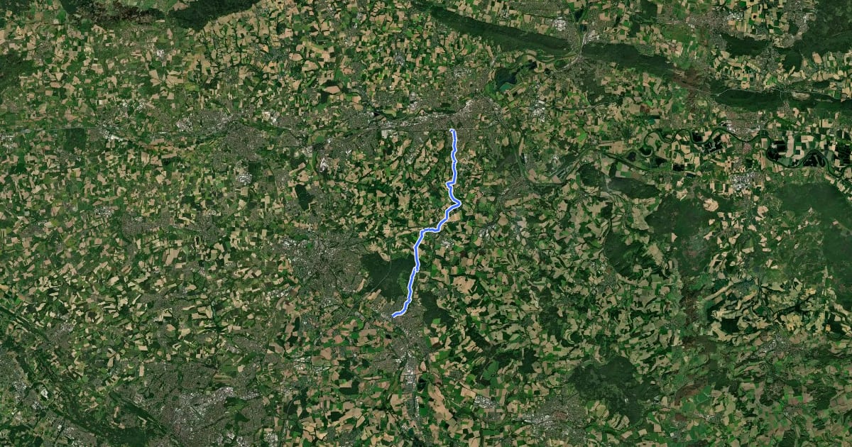 Маршрут Bäderweg на спутниковом снимке