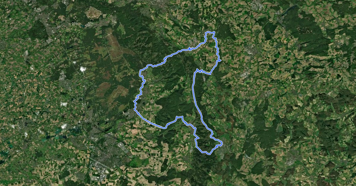 Маршрут Bäderweg на спутниковом снимке