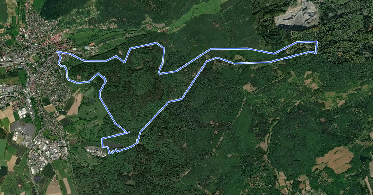 Маршрут Büdingen Tour на спутниковом снимке