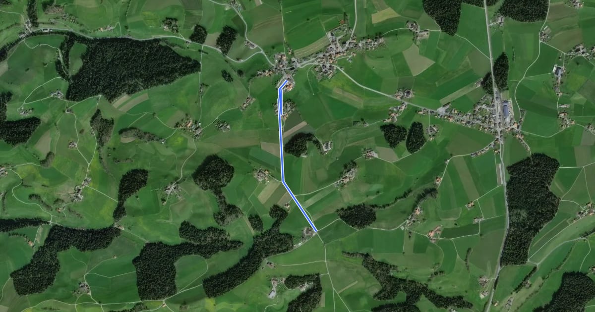 Маршрут Büelfeld - Affoltern/Schaukäserei на спутниковом снимке