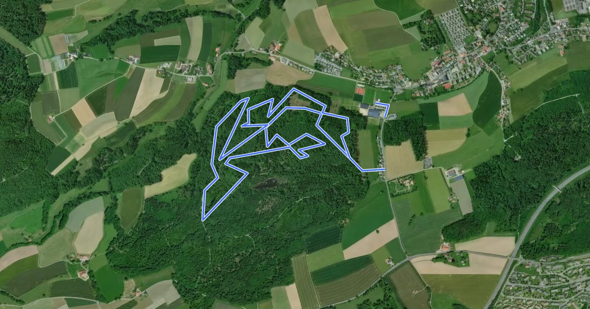 Маршрут 🚲B Forêt de Verdilloud Bike на спутниковом снимке