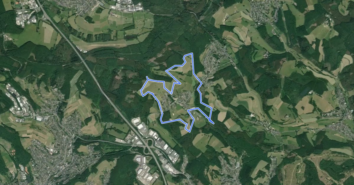 Маршрут Bühl Rundweg F14 на спутниковом снимке