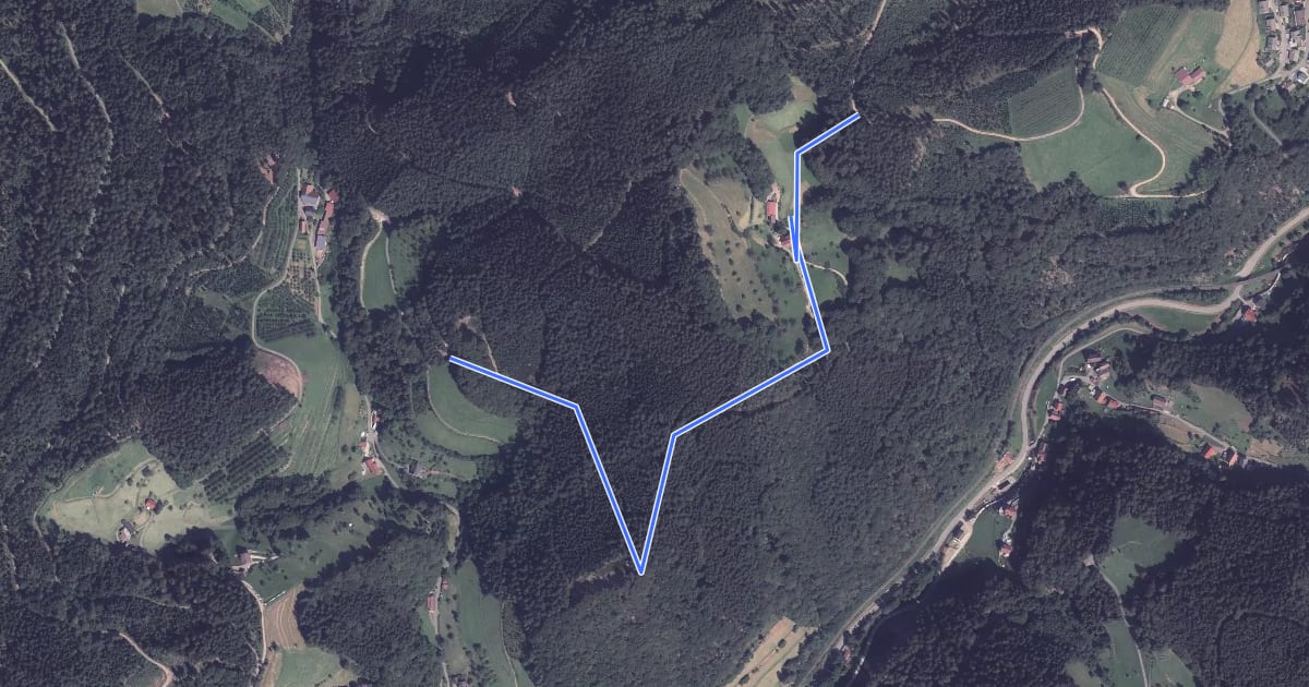 Маршрут Bühlacker - Spinnersberg на спутниковом снимке