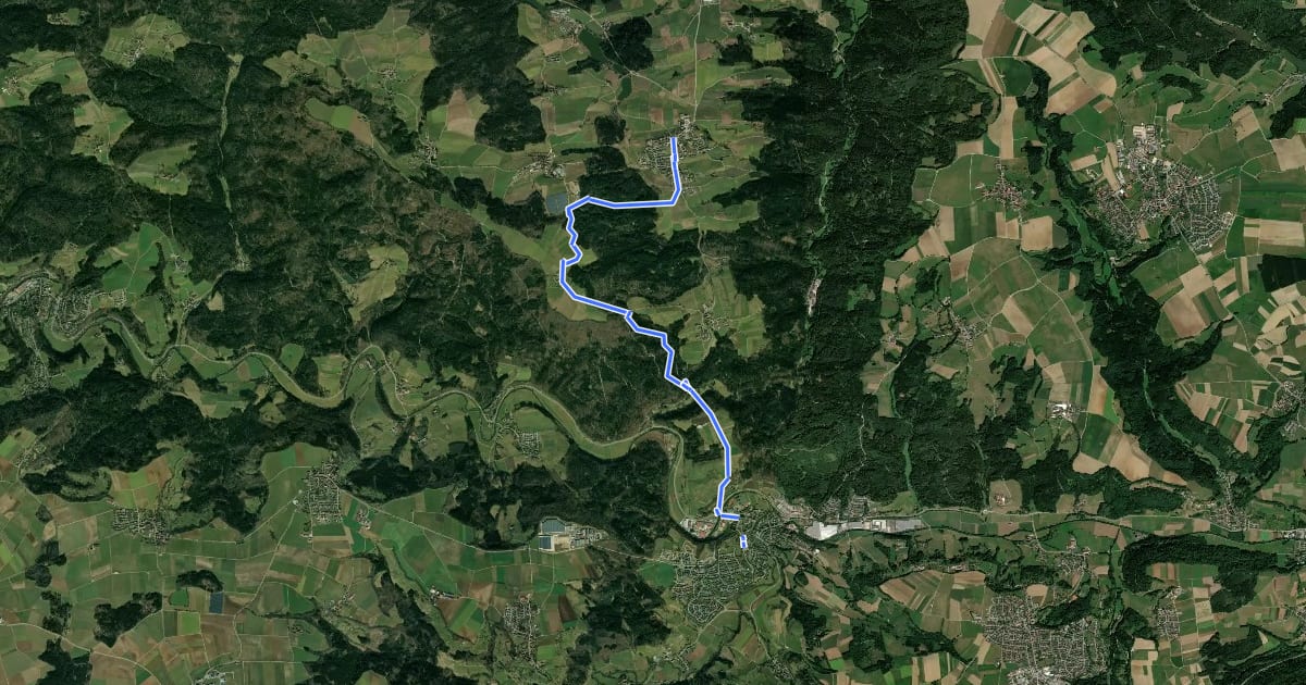 Маршрут Bühlertalwanderweg - Etappe 1 на спутниковом снимке