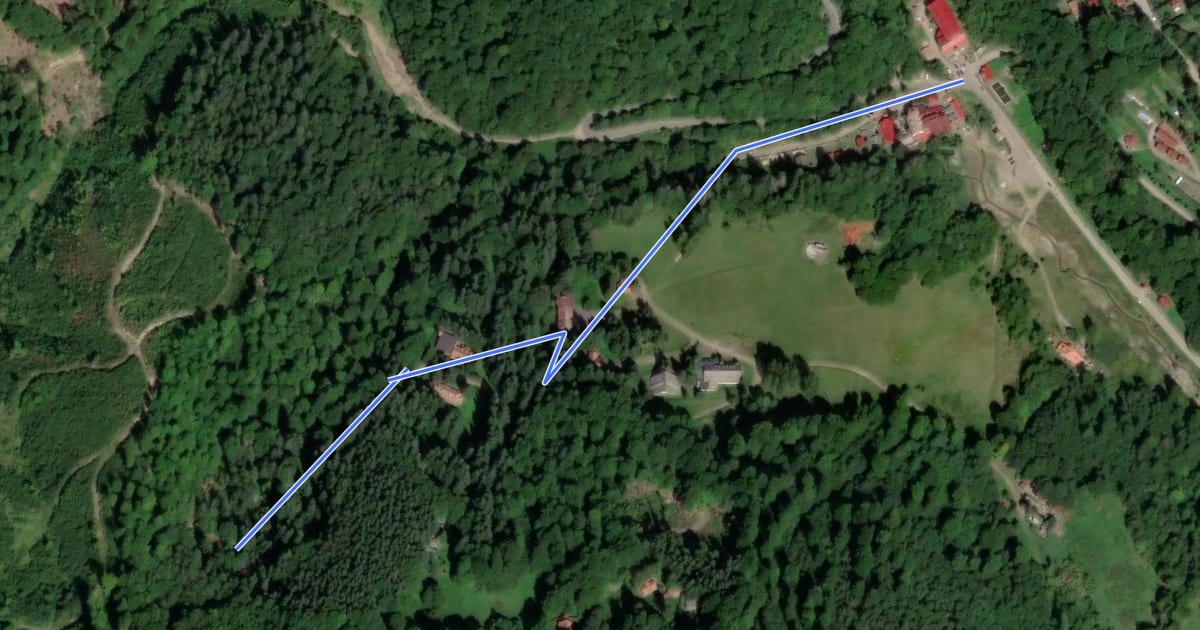 Маршрут Băile Balvanyos - Piatra Zimbrului на спутниковом снимке