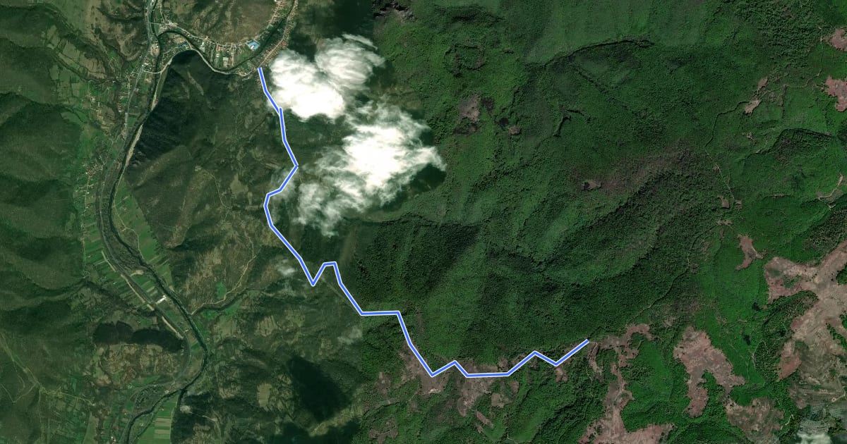 Маршрут Băile Herculane (DN67D) - Creasta Munților Mehedinți на спутниковом снимке