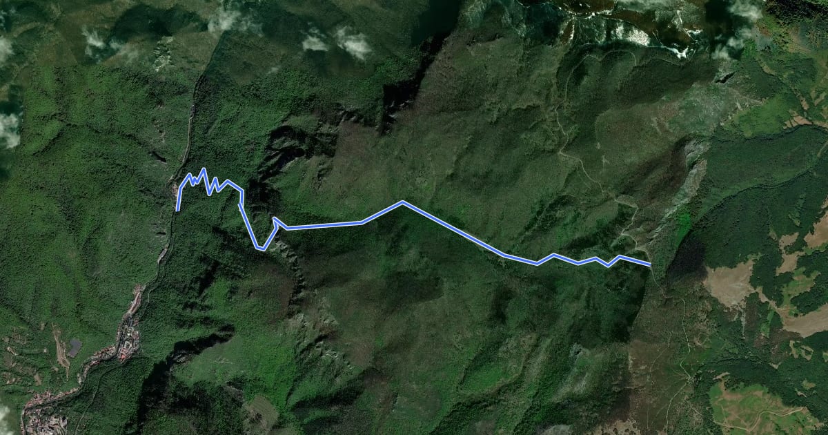 Маршрут Băile Herculane (DN67D) în dreptul Hidrocentralei - Creasta Munților Mehedinți на спутниковом снимке