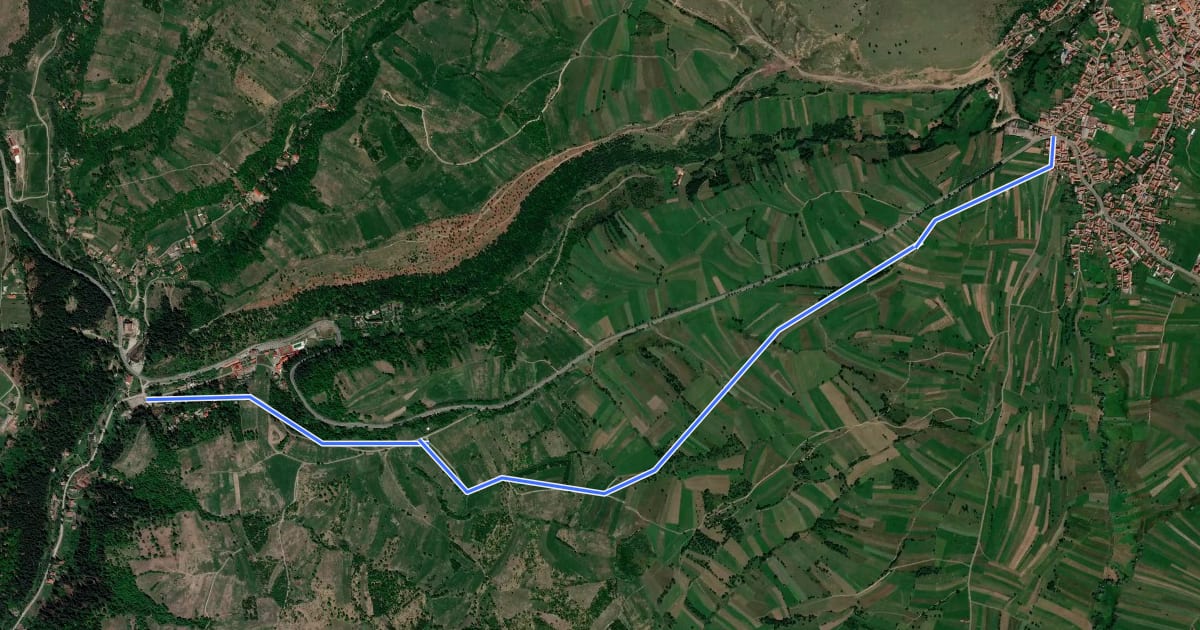 Маршрут Băile Homorod - Căpâlnița на спутниковом снимке