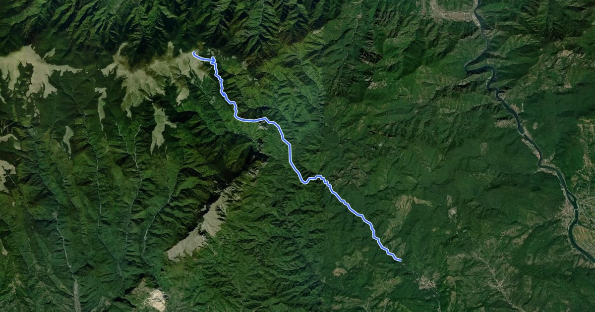 Маршрут Băile Olănești - Plaiul Piatra Tăiată - Șaua Prislopel - Șaua La Lac - Șaua Hădărău - Vârful Căprăreasa - Vârful Gera на спутниковом снимке