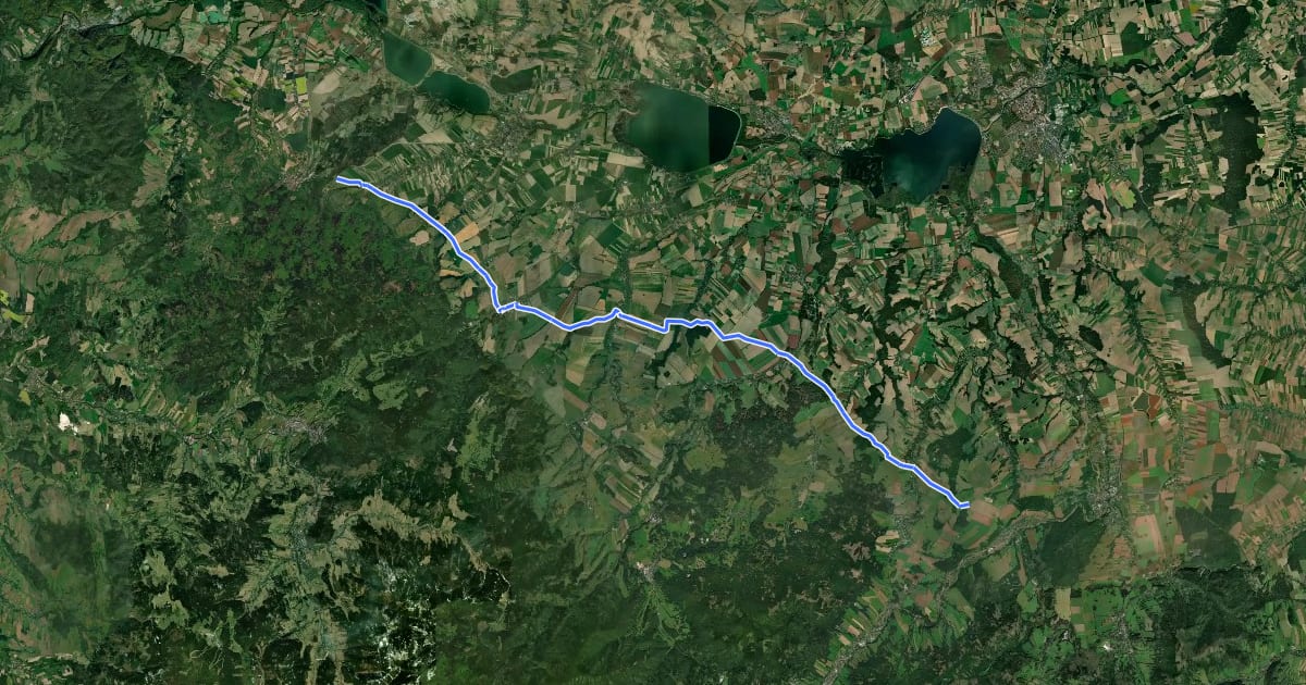 Маршрут Bílá Voda (CZ/PL), napojení na 6044 - Mikulovice (Terezín) на спутниковом снимке