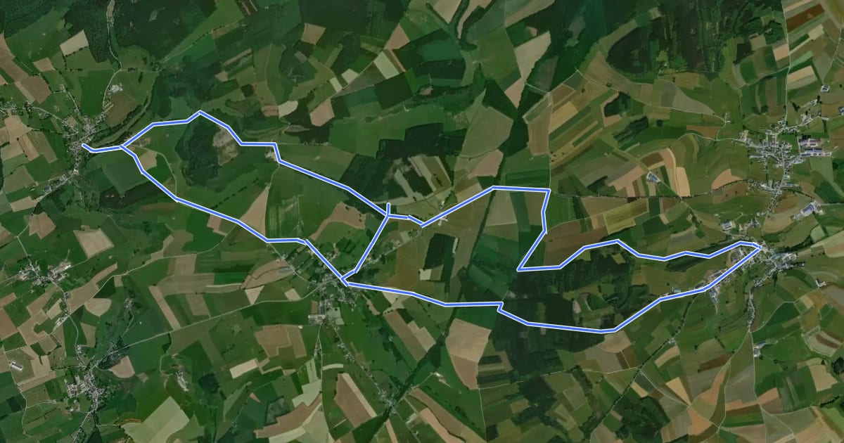 Маршрут B. Le Canal de Bernistap на спутниковом снимке