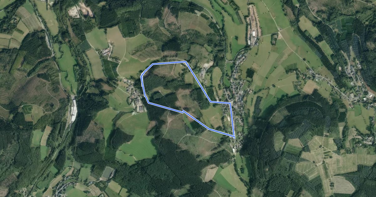 Маршрут Böminghauser Rundweg A1 на спутниковом снимке