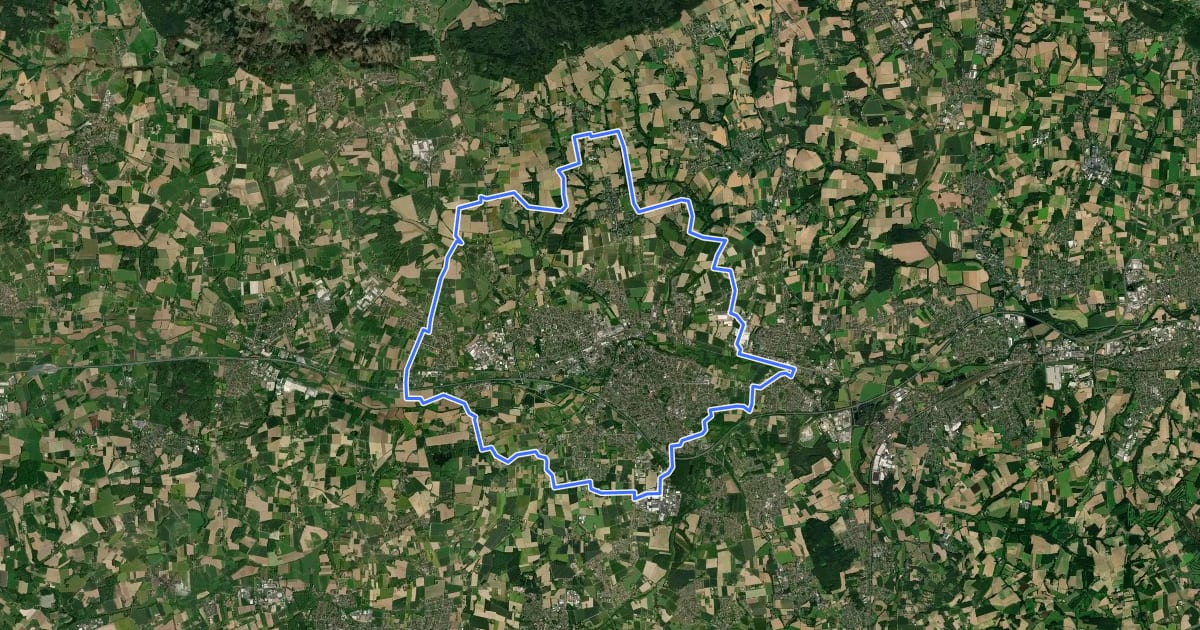 Маршрут Bünde Ring 3 на спутниковом снимке